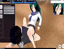 3D Hentai Lesbian Schoolgirls Play After School