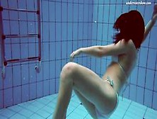 Clothes Coming Off Underwater In Swimming Pool Of Alla