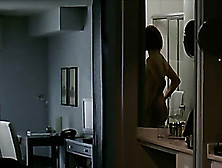 Naked Lady Pauses At The Bathroom While The Phone Began Ringing.