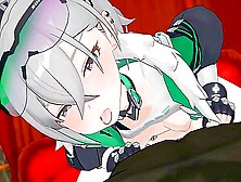 Honkai Impact Bronya Zaychik Hentai Cowgirl Sex Creampie Mmd 3D Dark Green Clothes Color Edit Smixix