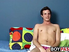 Timo Garrett,  Young Twink,  Masturbates During Interview Before Climax