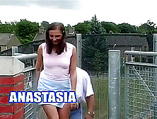 Anastasia Fucks In A Skirt And Sucks Cock