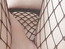 Fingers My Dripping Cunt Inside Fishnets