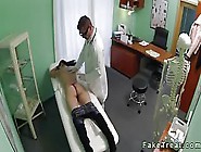 Dark Haired Babe Fucked In Fake Hospital