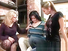 Naughty Old Teacher Got To Teach Lesbian Sex Teens With Big Tits