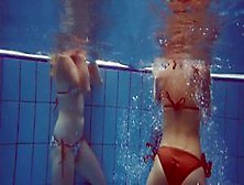Hottest Teens Melisa And Marusia Swimming In The Pool