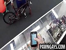 Ebony Hunk Tries To Sell A Bike At The Pawn Shop