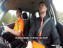 Real Euro Publically Fucked After Driving Test