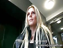 Real Amateur Blonde Eurobabe Katka Pussy Pounded For Money