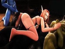 World Of Warcraft Elf X Tauren Hard Fuck Pussy Animated Sfm
