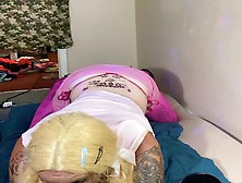 Sissy Strips Slowly,  Gives Sloppy Throat Fuck,  Drools,  And Gets Fucked