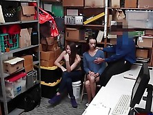 Cute Shoplifter Banged By Two Securitly Guards