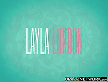 Attractive Girls Layla London And Raylin Ann Sharing Cock
