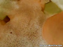 Winsome Brunette Teen Honey Maxine Fingering Her Petite Beaver In The Bath Tube
