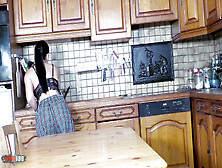 Spectacular Young Brunette Yasmin Daferro Fucking In The Kitchen With Her Boyfriend