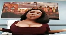 Busty Lady Is On Webcam At Work
