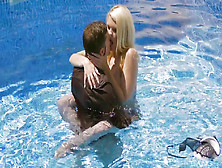 Blonde Wife Ass Fucked By The Pool And Soaked In Fresh Jizz