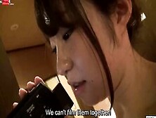 Japanese Female Employee Inside Tiny Towel Films Unfaithful Sex