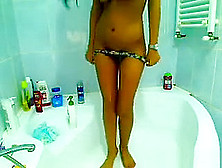 Busty Chick Washing In The Bath Tub
