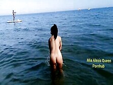 At Sea On The Outdoor Beach He Peeing On My Melons And Into My Mouth.  Voyeurs
