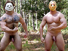 Muscle Hunk Michael Myers Rocks A Sensational Halloween Scene On Theguysite With A Hunky Bodybuilder