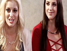 Charlotte Removes Her Black Sequins Brassier For Lily To Suck Her Nipples