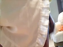 Maid Shows Pussy And Handjob