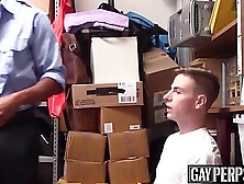 Black Officer Gets Himself Some Raw Twink Ass To Punish