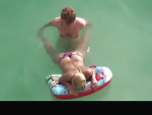 Topless Chick With Small Boobs In The Water