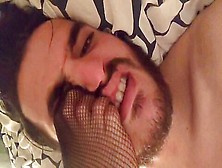 Bossy Girlfriend In Fishnets Gets Her Feet And Toes Worshipped By Her Hot Boyfriend