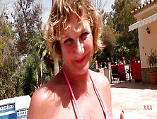 Auntjudysxxx - Horny Mature Cougar Mrs.  Molly Sucks Your Cock By The Pool (Pov)