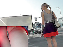 Excellent Athletic Butt Filmed For Upskirt Collection