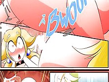 Peach Party - Boobs And Belly Growth Mushroom - Lesbian Hentai Comic