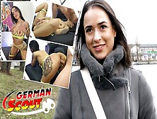 German Scout - Big Butt Saggy Tits Tattoo Girl Lydiamaus96 At Rough Casting Fuck