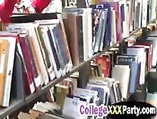 Adventurous Coed Gets Fucked In Library