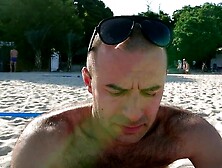 Not So Sneakily Recording Topless Girl On Beach