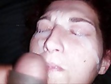 Cum Covered Eyes Facial