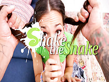 Shake The Snake - A Cute Teen Nailed In The Bathroom