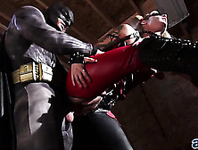 Girl With Blonde Pigtails And Superhero Fetishwear Gets Fucked From Behind By Batcock