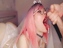 The Bride Cheated On Her Fiance With His Best Friend And Got Sperm On Ahegao Face