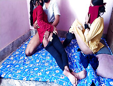 Friend With Friend's Girlfriend In Real Threesome Hindi