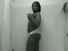 Sexy Ebony Girl In The Shower