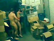 Chick In Red Skirt Gets Fucked In Front Of Security Cam