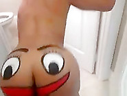 Ebony Babe Shows Her Version Of Sesame Street Ass