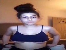 Teen Showing Her Huge Underboobs