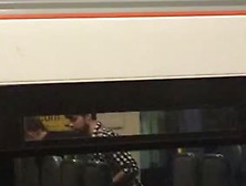 Brave Couple Fucks In Public On The Metro Train