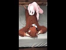 Bunny Onesie Dry Humps And Blows Bears Dong