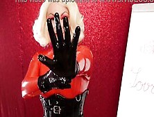 Rubber Bdsm Gloves Film - Arya Grander Pose Inside Pvc - Oily Shiny Hot Clothes Asmr