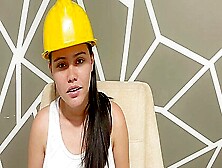 A Sexy Builder Comes To My House To Make Some Arrangements And Ends Up Heating Me Up Until She Fucks Me And Makes Me Cum In It