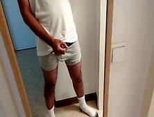 Horny Guy In White Socks Gets Kinky,  Jerks Off With Loud Moans